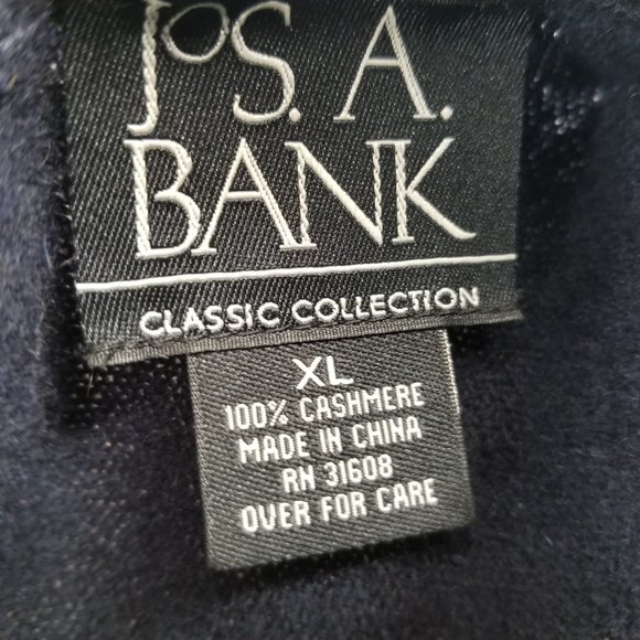 Jos A Bank Men's Blue 100% Cashmere Crew Neck Sweater Sz XL $125 - Picture 6 of 10